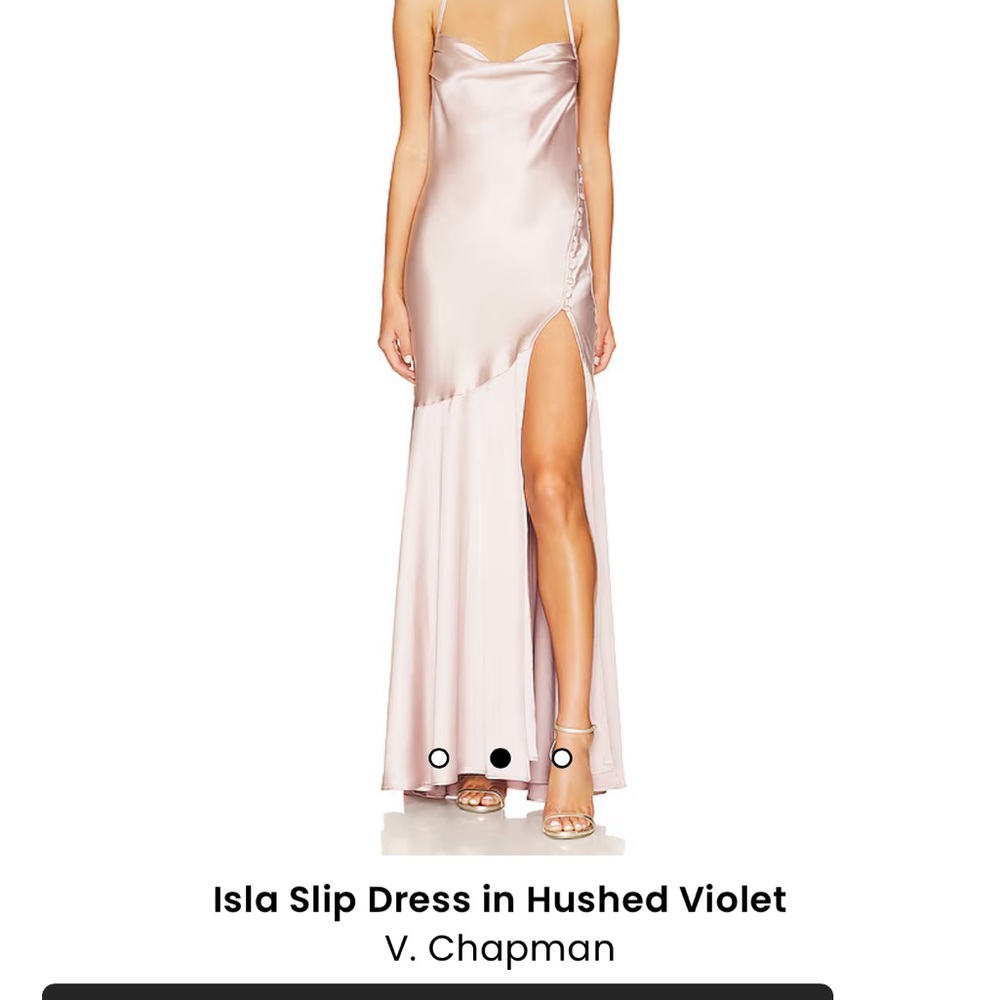 V. Chapman Isla Slip Dress in Hushed Violet